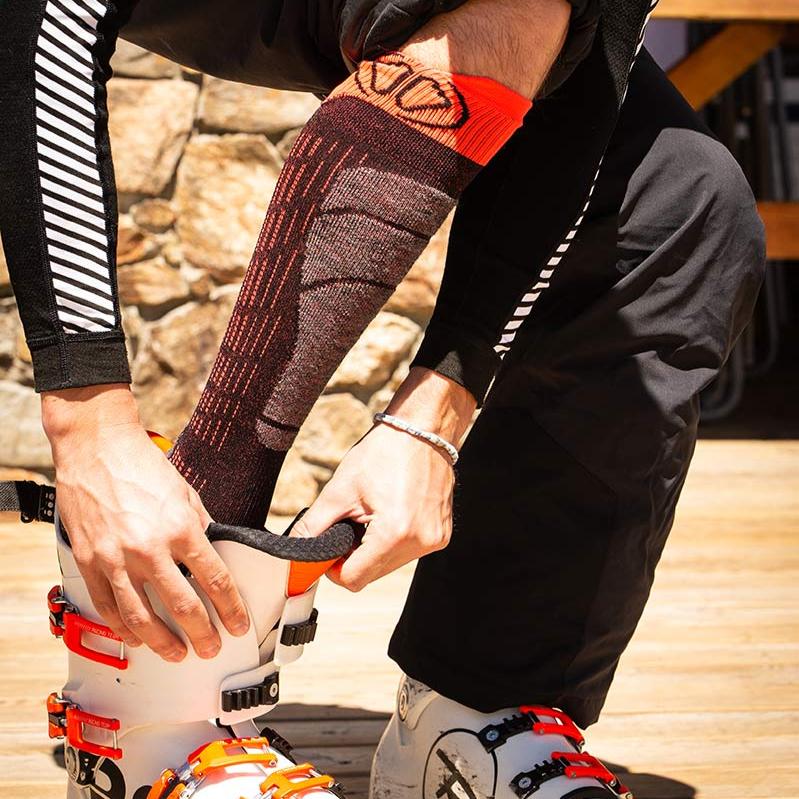 Chaussettes de ski - Ski Comfort noir/orange