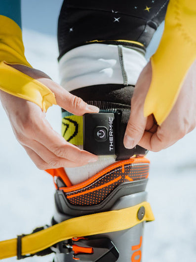 Heated ski socks