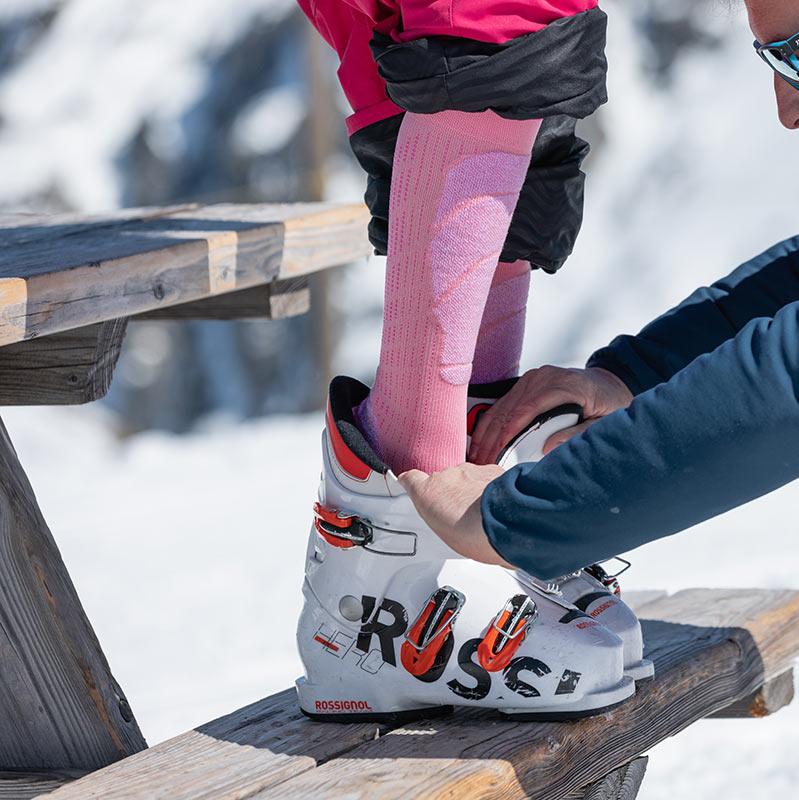 Chaussettes de ski - Ski Merino Junior rose/violet