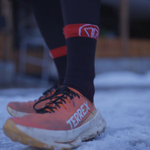 Laufsocken - Winter Run schwarz/rot