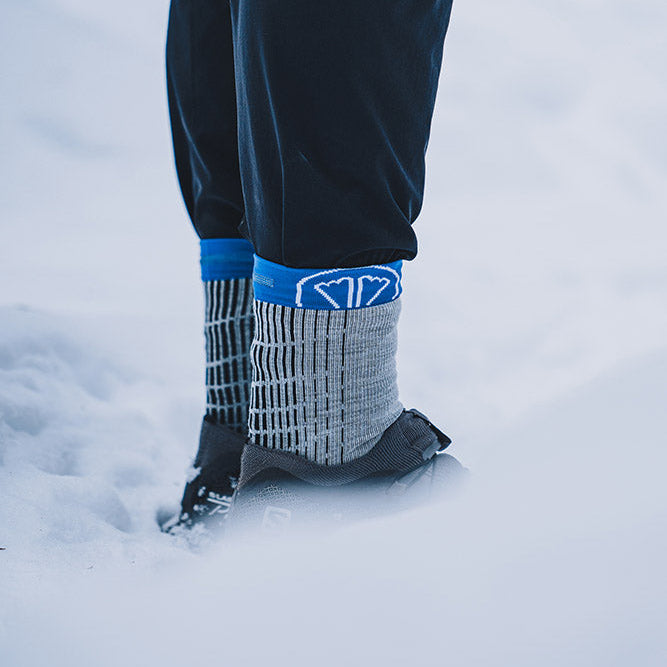 Laufsocken - Winter Run grau/blau