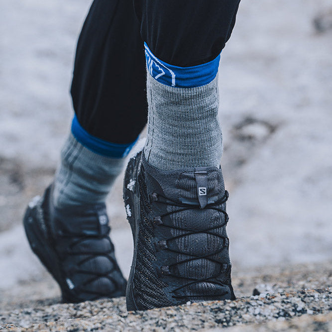 Laufsocken - Winter Run grau/blau